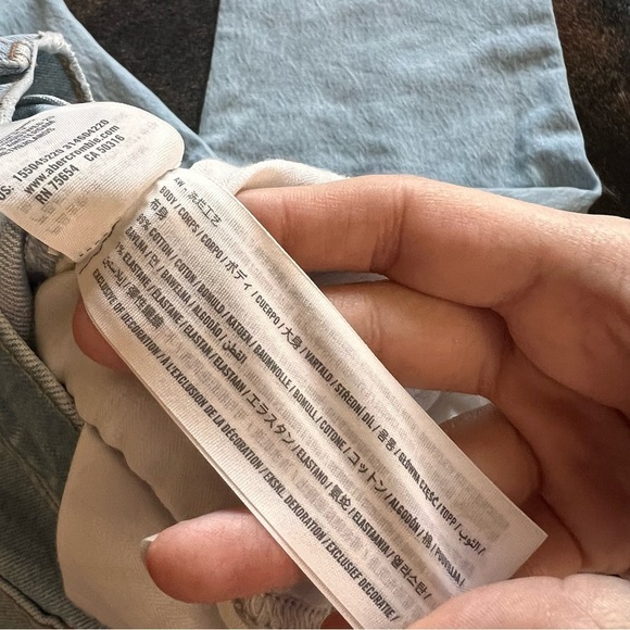 ABERCROMBIE & FITCH The 90s Straight‎ Curve Love Rise Split Hem Jeans Size 28/6 - Picture 6 of 11